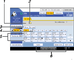 Ilustraci&oacute;n de leyenda numerada de la pantalla del panel de operaciones
