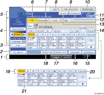 Bild på användarpanelskärmen med referensnummer