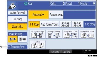 Bild av användarpanelen (numrerade detaljer)