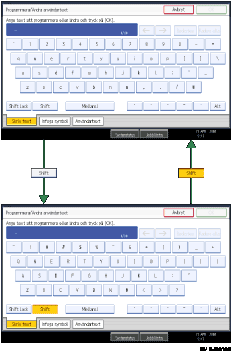 Bild av tangenterna.