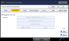 bild av användarpanelens skärm
