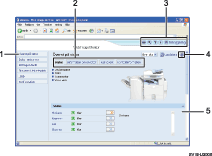Bild av webbläsarfönster med numrerade bildtexter