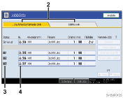 Bild av användarpanelskärm (numrerade detaljer)
