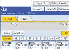 Bild på användarpanelens skärm