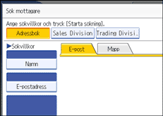Bild på användarpanelens skärm