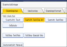Bild på användarpanelens skärm