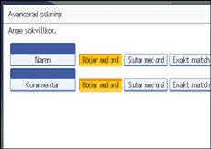 Bild på användarpanelens skärm