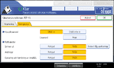 Bild på användarpanelens skärm