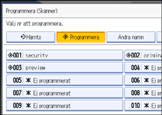 Bild på användarpanelens skärm