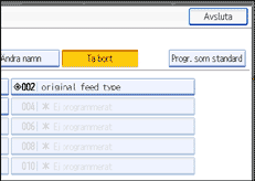 Bild på användarpanelens skärm