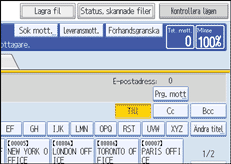 Bild på användarpanelens skärm