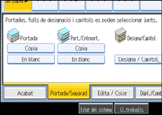 Il·lustració de la pantalla del panell d'operacions