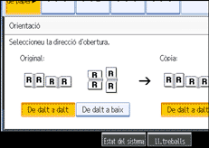 Il·lustració de la pantalla del panell d'operacions