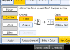 Il·lustració de la pantalla del panell d'operacions