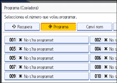 Il·lustració de la pantalla del panell d'operacions
