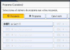 Il·lustració de la pantalla del panell d'operacions