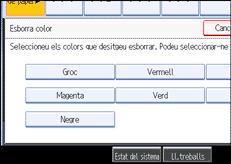 Il·lustració de la pantalla del panell d'operacions