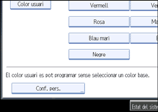 Il·lustració de la pantalla del panell d'operacions