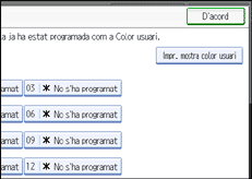 Il·lustració de la pantalla del panell d'operacions