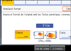 Il·lustració de la pantalla del panell d'operacions