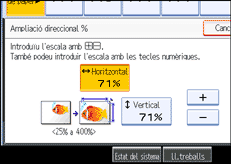 Il·lustració de la pantalla del panell d'operacions
