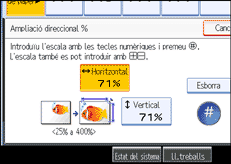 Il·lustració de la pantalla del panell d'operacions