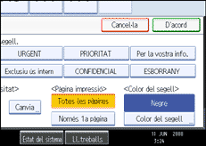 Il·lustració de la pantalla del panell d'operacions