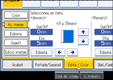 Il·lustració de la pantalla del panell d'operacions