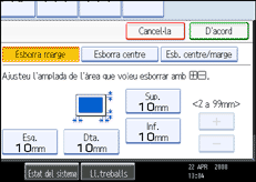 Il·lustració de la pantalla del panell d'operacions