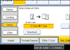 Il·lustració de la pantalla del panell d'operacions
