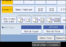 Il·lustració de la pantalla del panell d'operacions