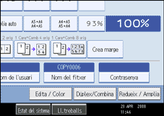 Il·lustració de la pantalla del panell d'operacions
