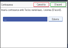 Il·lustració de la pantalla del panell d'operacions