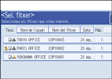 Il·lustració de la pantalla del panell d'operacions