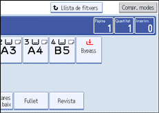 Il·lustració de la pantalla del panell d'operacions