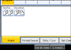 Il·lustració de la pantalla del panell d'operacions