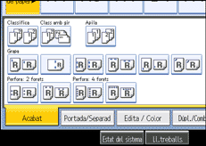 Il·lustració de la pantalla del panell d'operacions
