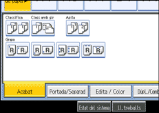 Il·lustració de la pantalla del panell d'operacions