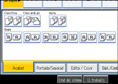 Il·lustració de la pantalla del panell d'operacions