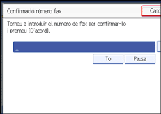 Il·lustració de la pantalla del panell d'operacions
