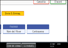 Il·lustració de la pantalla del panell d'operacions