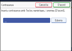 Il·lustració de la pantalla del panell d'operacions