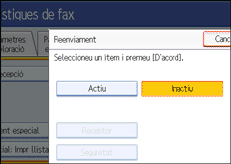Il·lustració de la pantalla del panell d'operacions