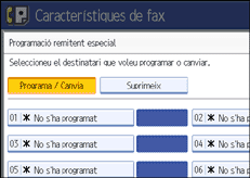 Il·lustració de la pantalla del panell d'operacions