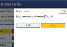 Il·lustració de la pantalla del panell d'operacions