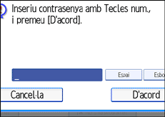 Il·lustració de la pantalla del panell d'operacions