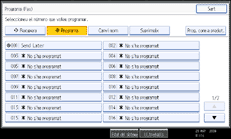 Il·lustració de la pantalla del panell d'operacions