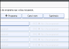 Il·lustració de la pantalla del panell d'operacions