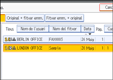 Il·lustració de la pantalla del panell d'operacions