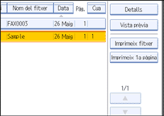 Il·lustració de la pantalla del panell d'operacions